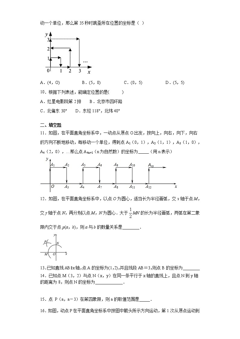 人教版七年级下册第七章《平面直角坐标系》单元测试卷02