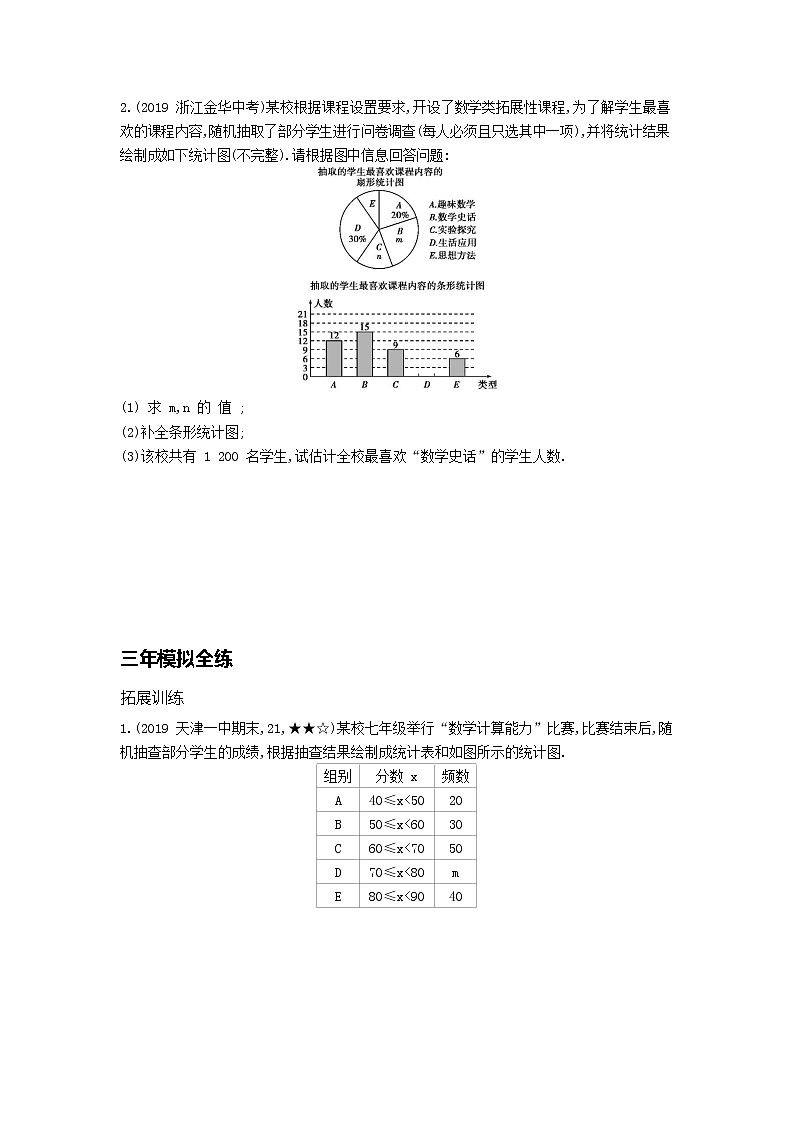 人教版数学七年级下册 资源拓展 10.3课题学习 从数据谈节水03