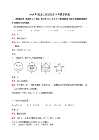 2019年黑龙江省绥化市中考数学试题（Word版，含解析）