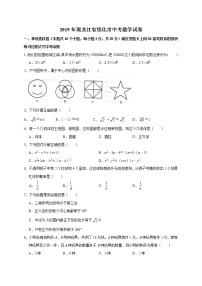 2019年黑龙江省绥化市中考数学试题（Word版，含答案）