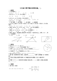 七年级下数学期末思维发散训练一