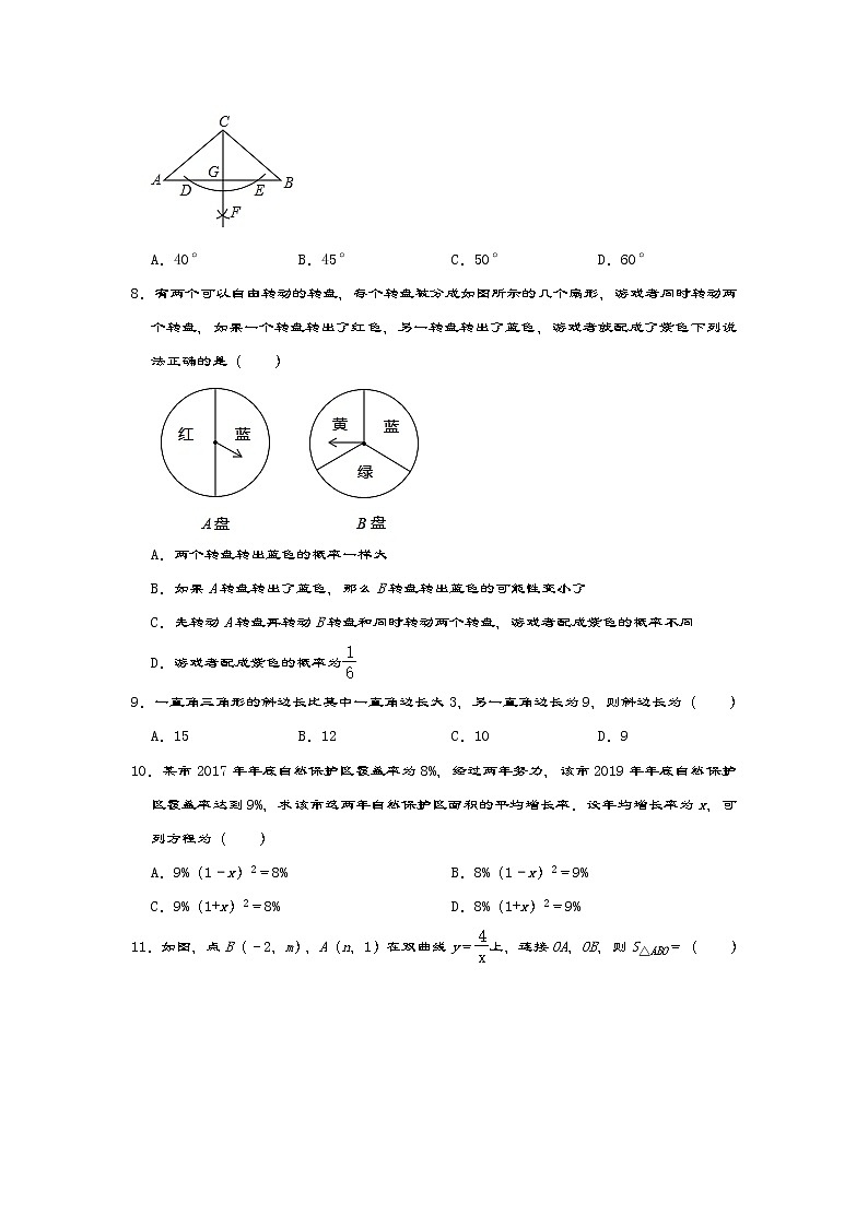 2021年广西北部湾经济区部分中学中考数学模拟试卷02