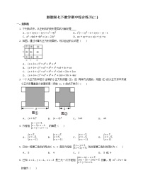 2020-2021学年湘教版七年级下册数学期中综合练习 （word版 含答案）