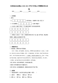 吉林省白山市临江2020-2021学年八年级上学期期末语文试题（word版 含答案）