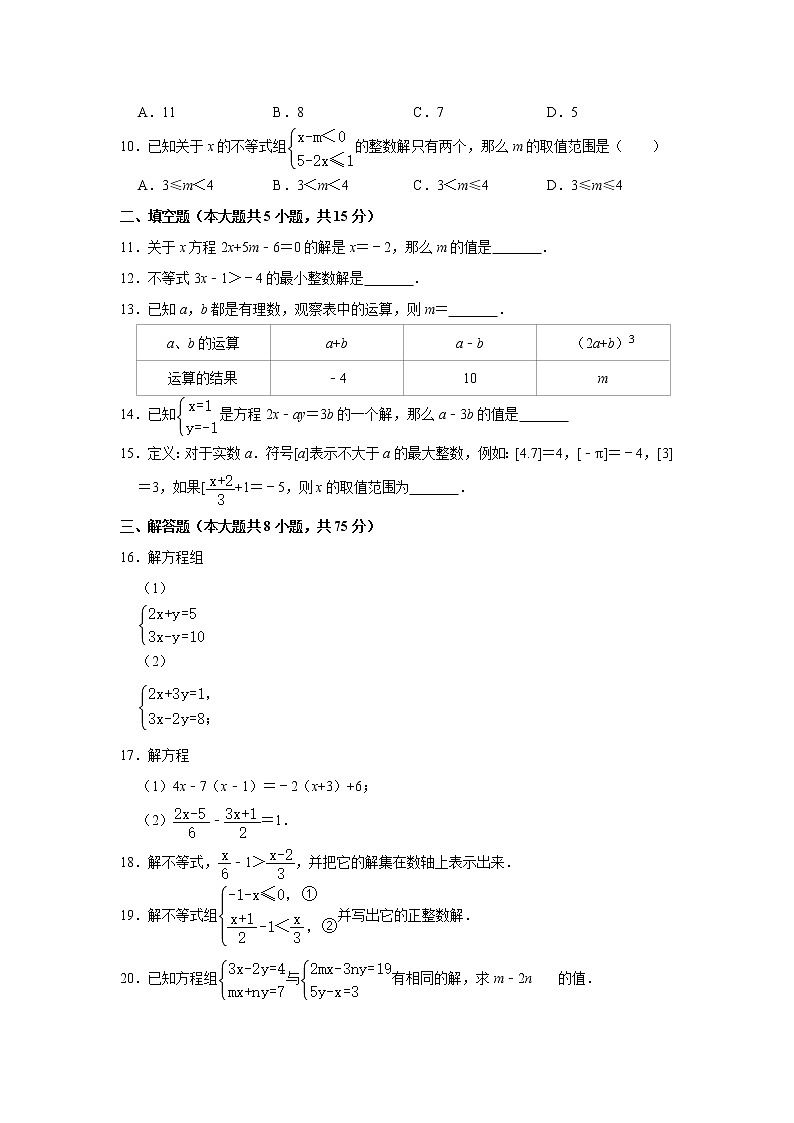 -河南省洛阳市洛宁县2020-2021学年七年级下学期期中数学试卷（word版 含答案）02