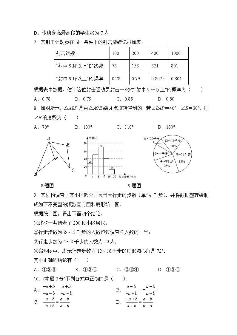 期中考试模拟训练题A卷-2020-2021学年苏科版八年级数学下册（word版 含答案）02
