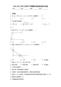 上海市徐汇区2020-2021学年七年级下学期期中质量测试数学试题（word版 含答案）