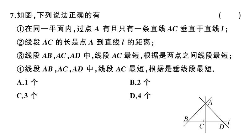 湘教版数学七年级下册 第4章检测卷  PPT版08