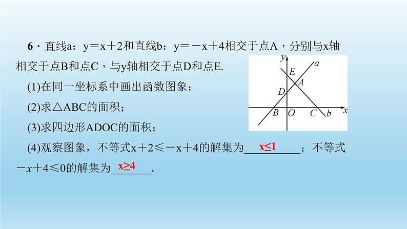 华师大版 初中数学 八年级（下册）专题训练(二)　综合利用函数与方程(组)、不等式的知识解题课件07