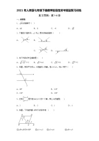 2021年人教版七年级下册数学阶段性常考题型复习训练   含答案