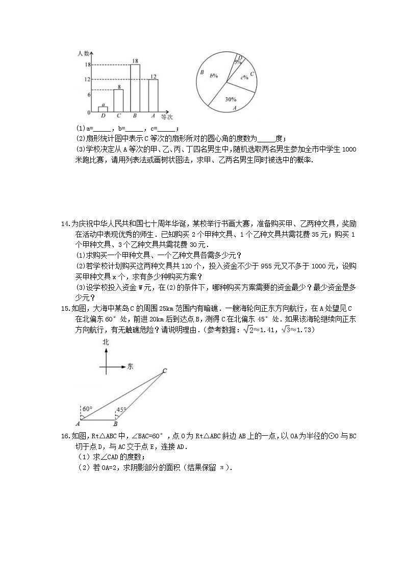 2021年中考数学《三轮冲刺考前30天》精选卷六(含答案)第3页