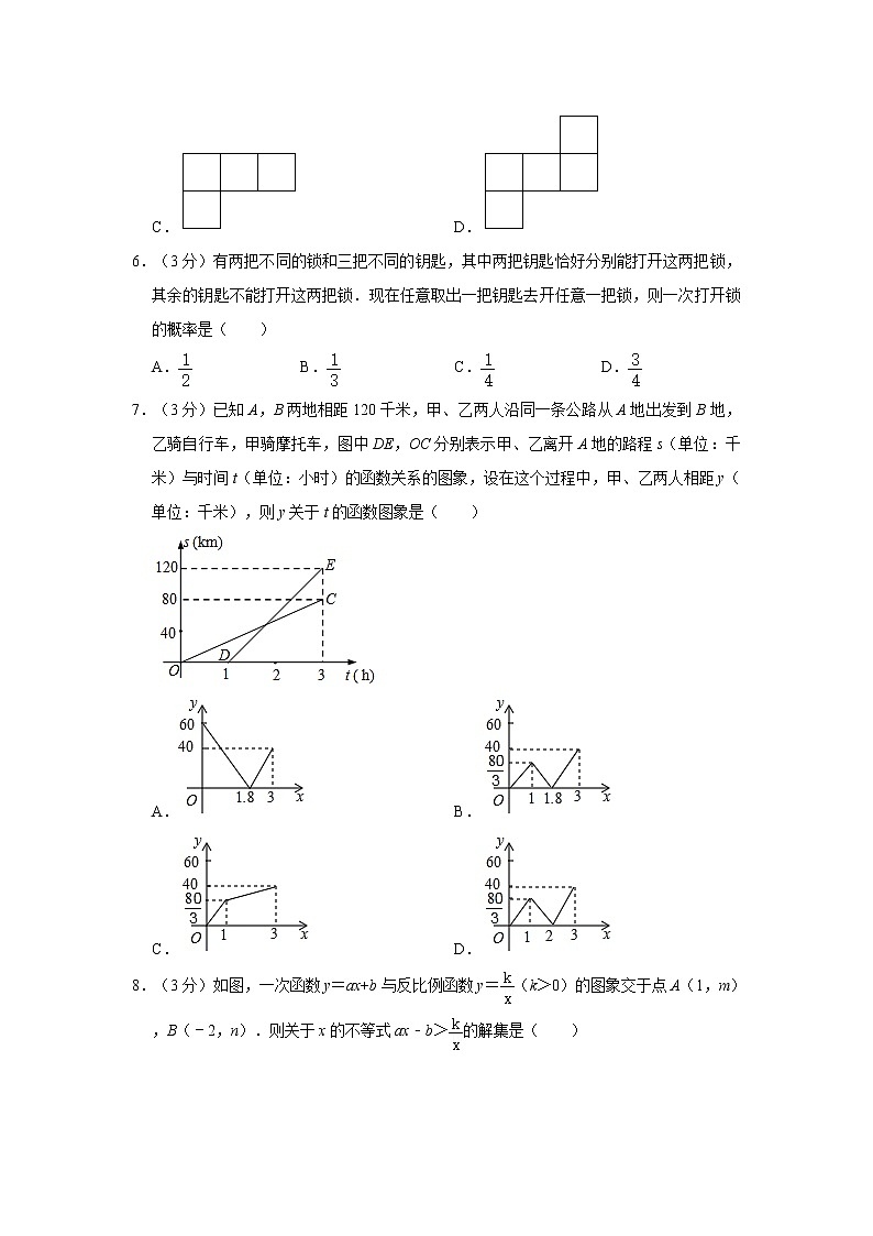 2021年湖北省武汉市九年级四月调考数学模拟试卷（1）第2页