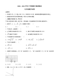 河南省三门峡市渑池县2020-2021学年七年级下学期期中考试数学试题（word版有答案）