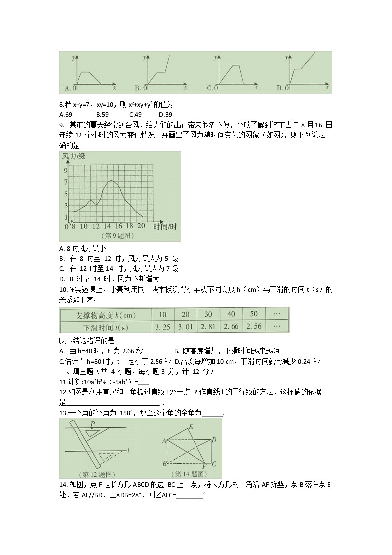 陕西省西安市蓝田县2020-2021学年七年级下学期期中考试数学试题（word版有答案）02