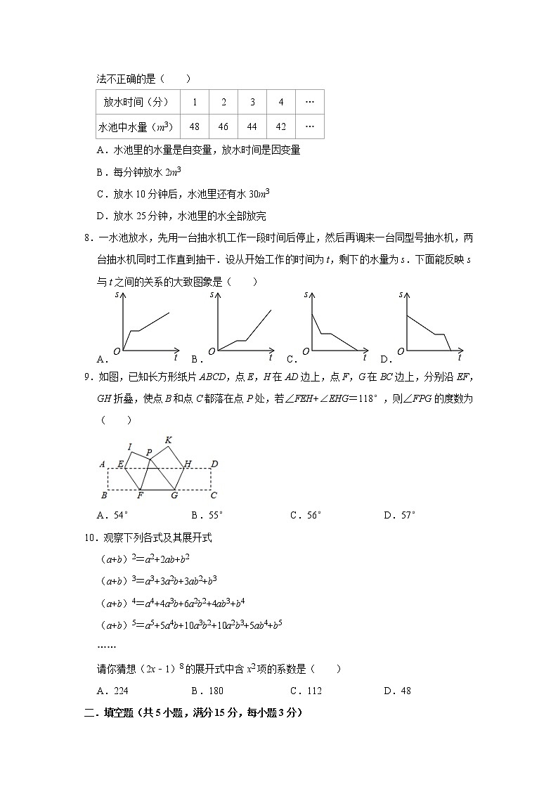 广东省深圳市三校联考2020-2021学年七年级下学期期中测试数学试卷（新题型）（word版 含答案）02