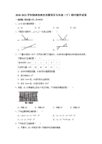 2020-2021学年陕西省西安市雁塔区高新区七年级下期期中数学试卷