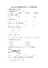 -福建省厦门市 2020-2021学年七年级下期中数学试卷