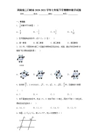 河南省三门峡市2020-2021学年七年级下学期期中数学试题（word版 含答案）