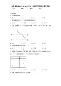 吉林省松原市2020-2021学年七年级下学期期中数学试题（word版 含答案）