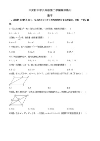 2021年中关村中学八年级数学第二学期期中练习