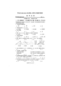 湖北省武汉市青山区2020--2021学年七年数学下册期中测试卷(无答案）