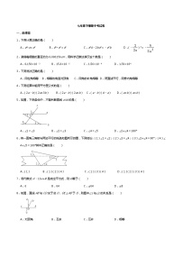 甘肃省张掖市甘州区2020-2021学年七年级下学期期中考试数学试卷（有答案）