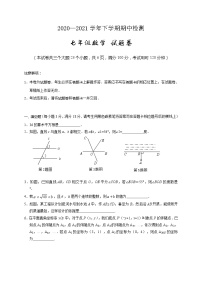 云南省昆明市2020-2021学年七年级下学期期中检测数学试题（word版 含答案）