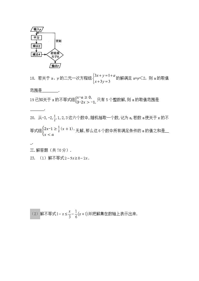 2020-2021学年沪科版数学七年级下册 第七章一元一次不等式与不等式组单元检测卷803