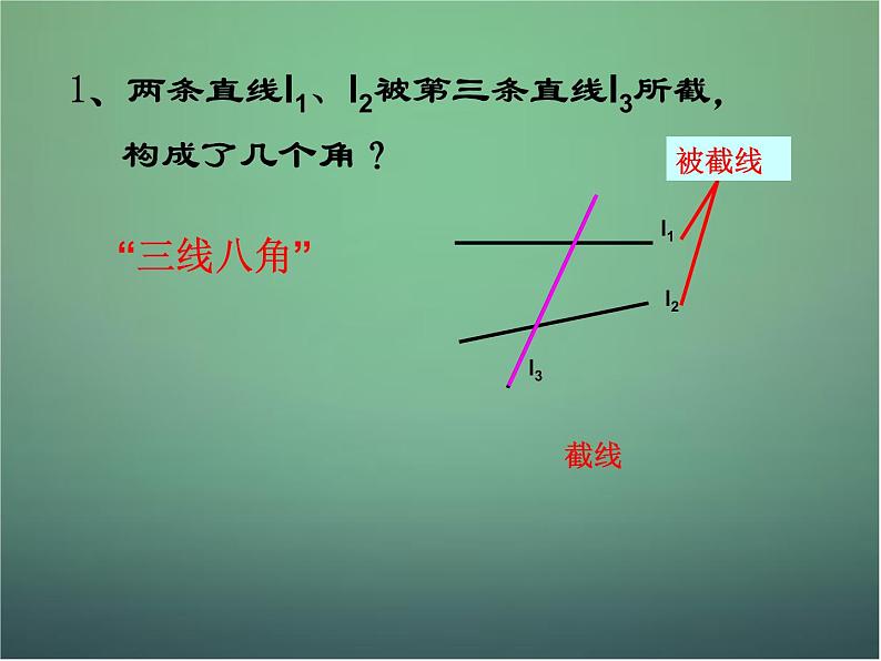 七年级数学下册1.2《同位角、内错角、同旁内角》课件 （新版）浙教版02