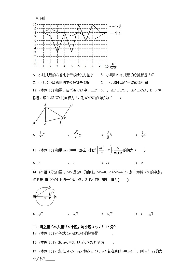 2021年中考数学模拟测试卷（九）03