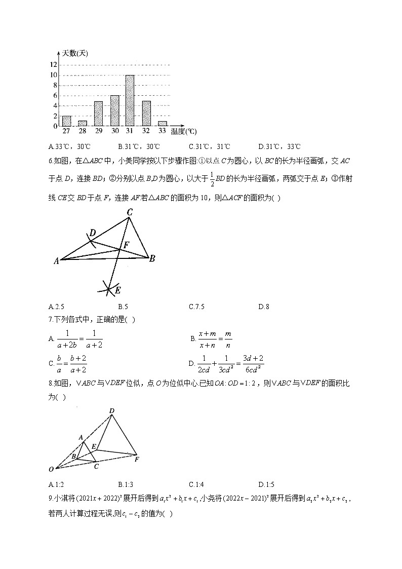 2021届中考数学仿真模拟卷 河北地区专用02
