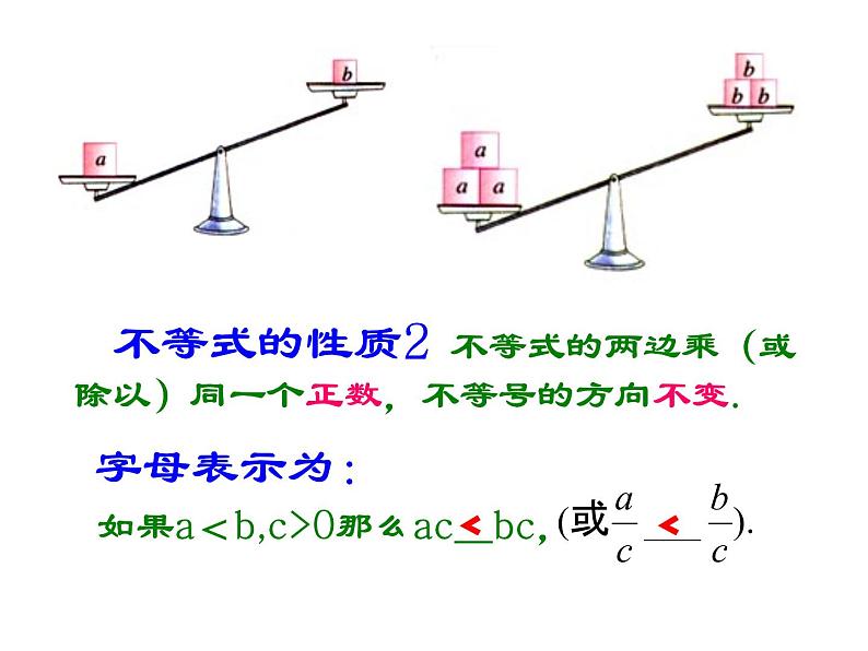 人教版七年级下册9.1.2不等式的性质课件(优质)第7页