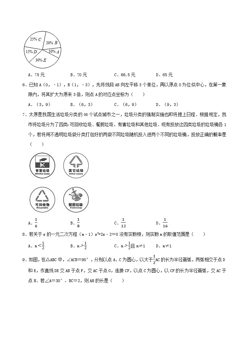 卷01—2021年《中考·数学冲刺》（全国通用）中考热身卷（原卷版）第2页