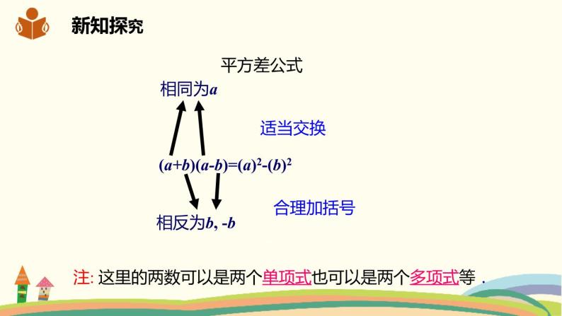 沪科版数学七年级下册 8.3.2平方差公式 课件07