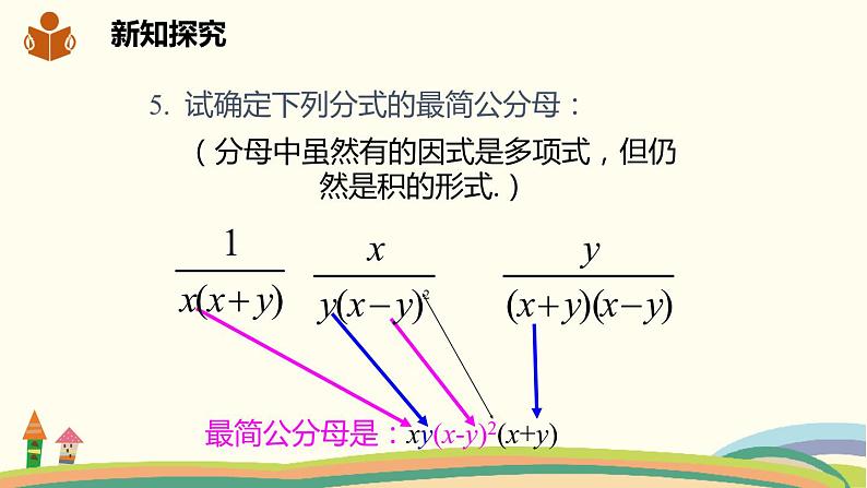 沪科版数学七年级下册 9.2.2.1分式的通分 课件07