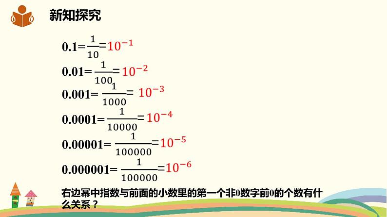 沪科版数学七年级下册 8.1.3.3用科学记数法表示绝对值小于1的数 课件07