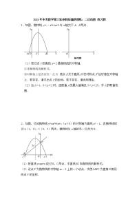 2021年九年级中考数学第三轮冲刺压轴题训练：二次函数 练习题