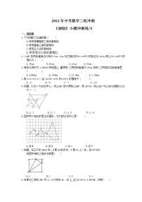 2021年中考数学三轮冲刺《相似》小题冲刺练习(含答案)