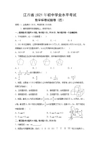 江西省2021年初中学业水平考试数学样卷试题卷（四）word版含答案