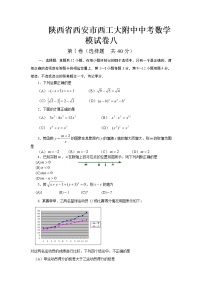 陕西省西安市西工大附中中考数学模试卷八