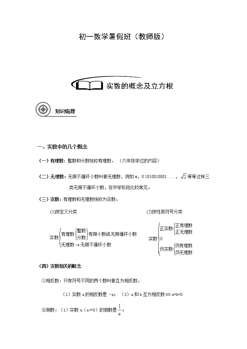 2.2实数的概念及立方根讲义（教师版+学生版）（教育机构专用）02