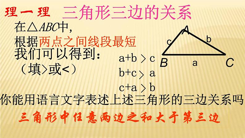 华东师大版七年级下册数学：9.1.3 三角形的三边关系 (共26张PPT)08