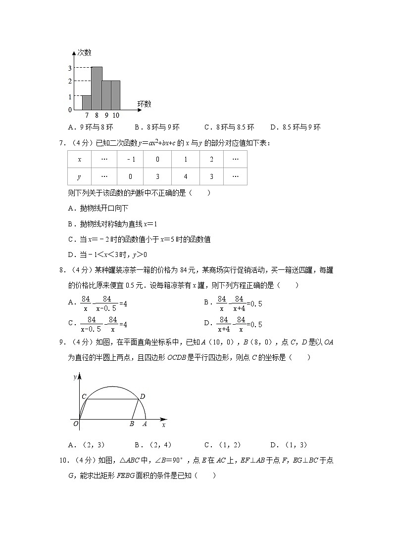 2021年浙江省宁波市中考数学复习模拟试卷（二）02