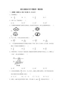 2021年浙江省丽水市中考数学一模试卷附答案