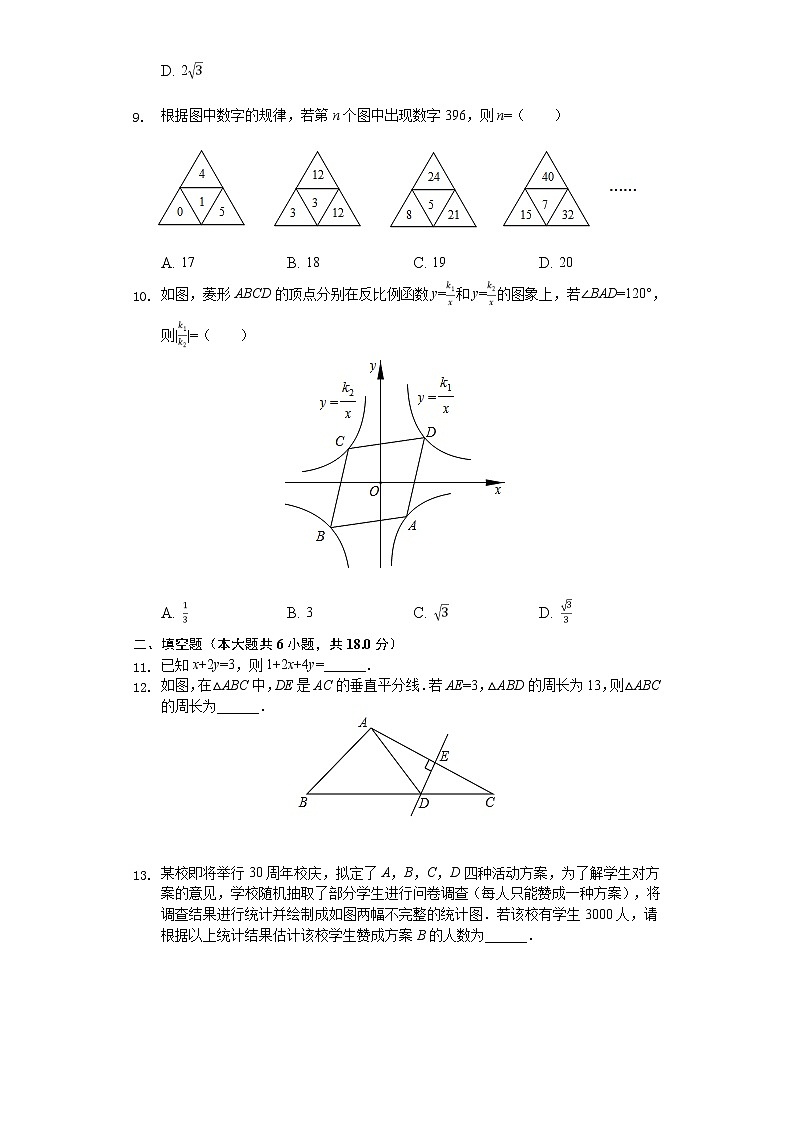 2020年湖北省十堰市中考数学试卷02