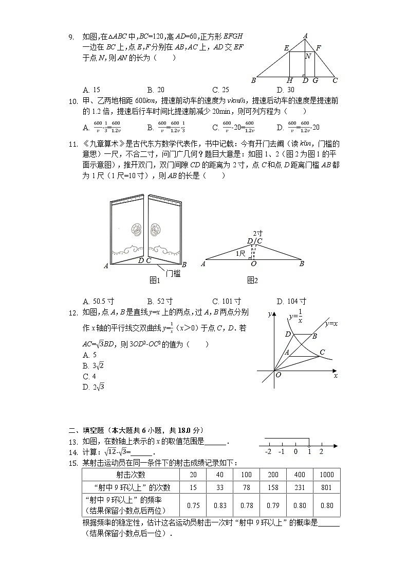 2020年广西南宁市中考数学试卷第2页