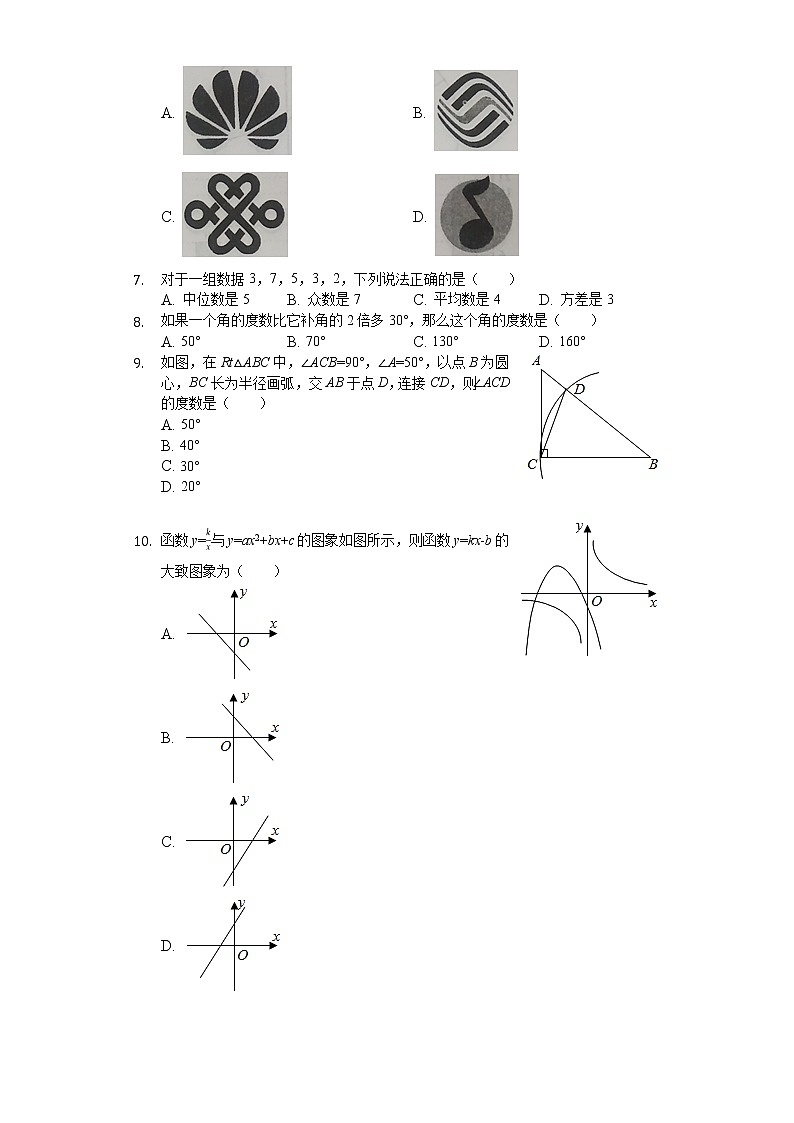 2020年四川省自贡市中考数学试卷解析版02