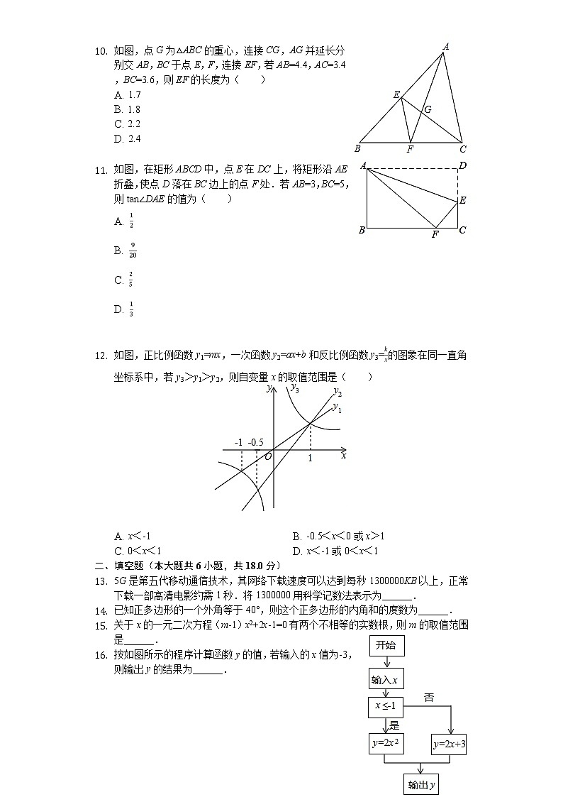 2020年山东省烟台市中考数学试卷03
