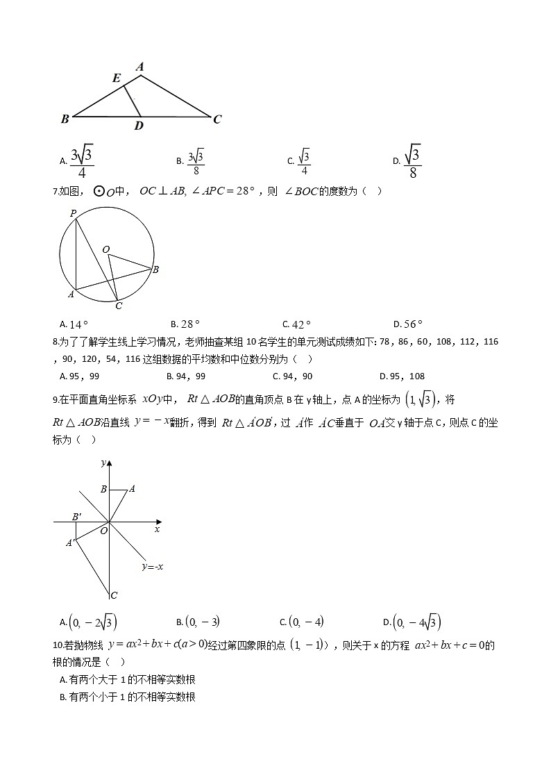湖北省荆门市2020年中考数学试卷02