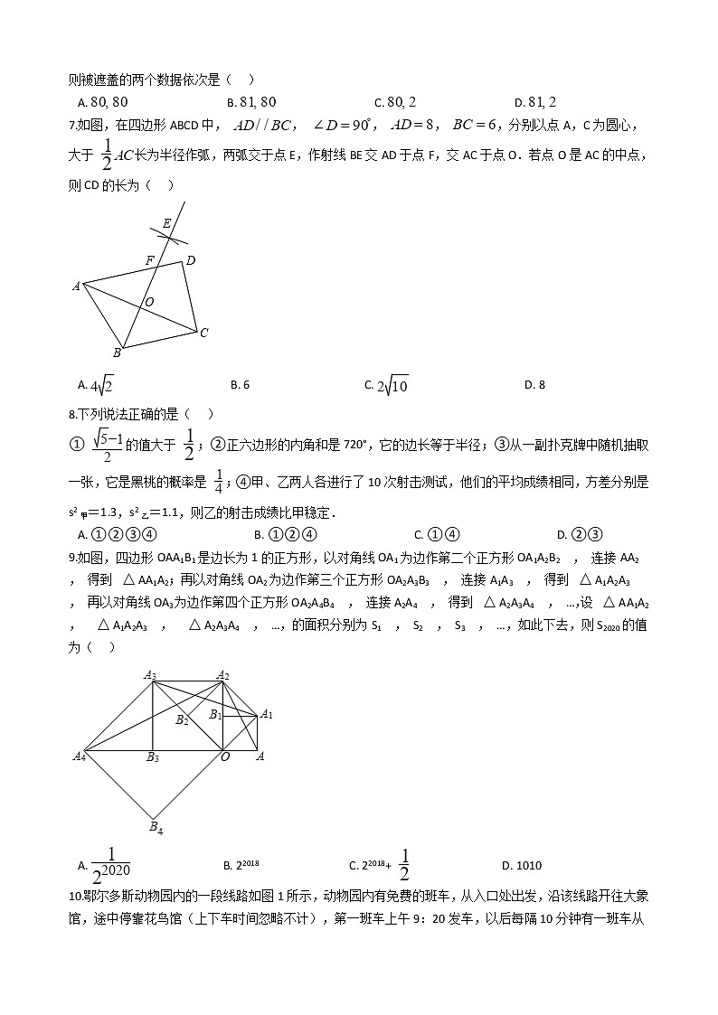 内蒙古鄂尔多斯市2020年中考数学试卷02